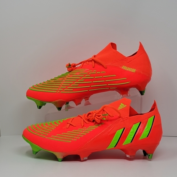 Adidas Predator Edge+ SG Solar Red Soccer Cleats Men’s Size 12/Women’s 13 GW1038 - Picture 2 of 10